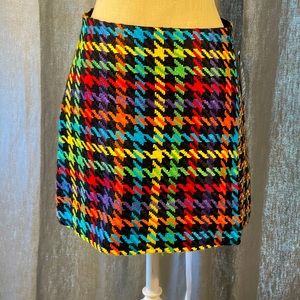 Alice & Olivia Multicolored, Tweed Mini-Skirt